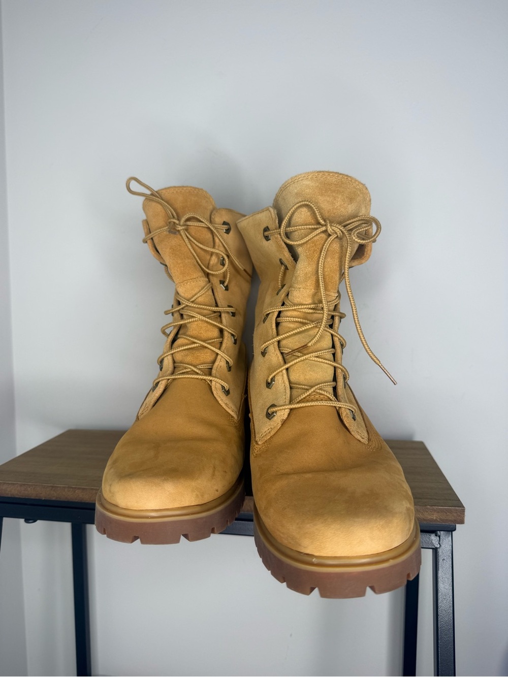 Timberland Women's Yellow Wheat Lace-Up Nubuck Boots - Picture 6 of 11